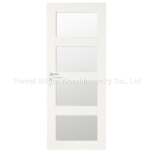 Modern Design White Interior Room Door with Glass